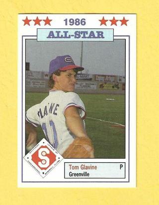 1986 Greenville Braves Tom Glavine Minor League Rookie RC Braves