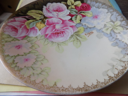 Limoge/France Elite decorative plate 8 inch round signed by artist TIG