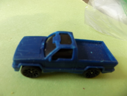 Dark blue plastic pick up truck toy 2 1/2 inch