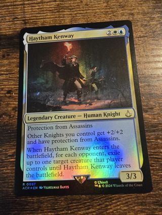 Magic the gathering mtg Haytham Kenway foil card Assassins Creed