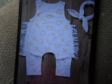 newborn jumpsuit and head band