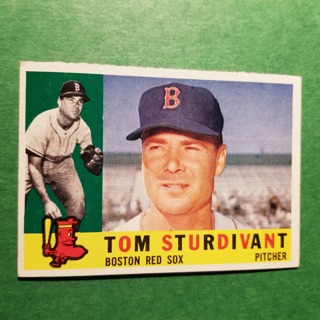 1960 - TOPPS EXNT - NRMT BASEBALL - CARD NO - 487 - TOM STURDIVANT - RED SOX