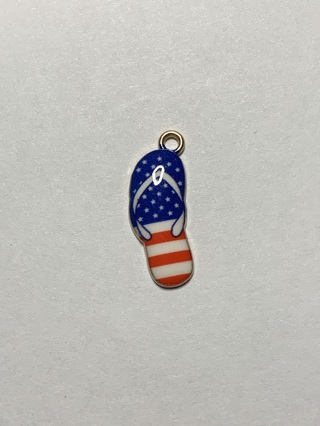 ✨AMERICAN FLAG CHARMS/PENDANTS~#3~FLIP FLOP~4TH OF JULY ENAMEL CHARMS~FREE SHIPPING✨ 