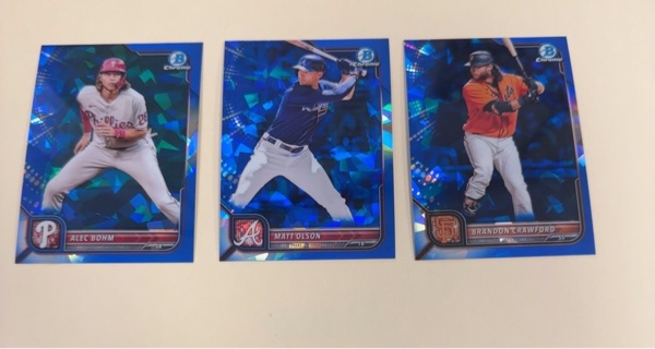 2022 Topps Bowman Chrome baseball lot