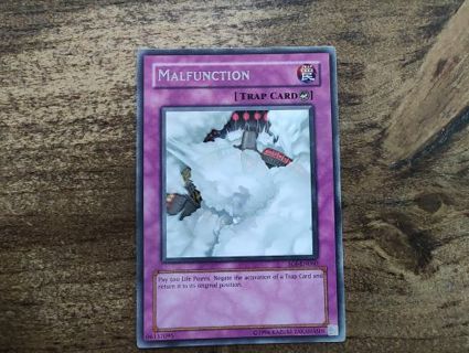 Yu-Gi-Oh card Malfunction Silver foil title