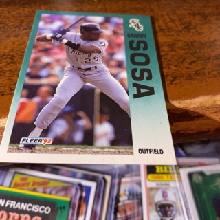 1992 fleer Sammy Sosa baseball card 