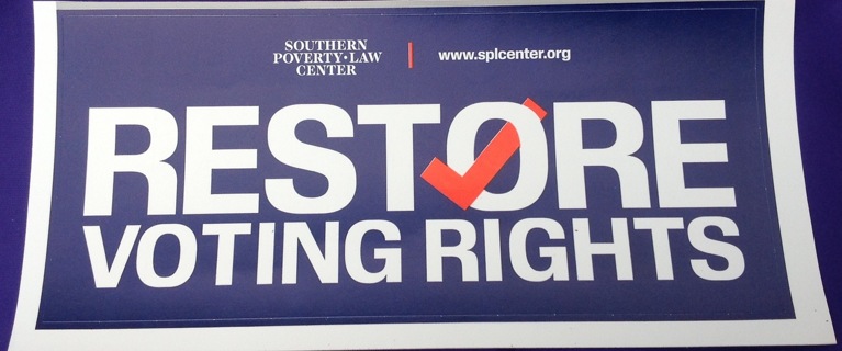 Restore Voting Rights bumper stickers