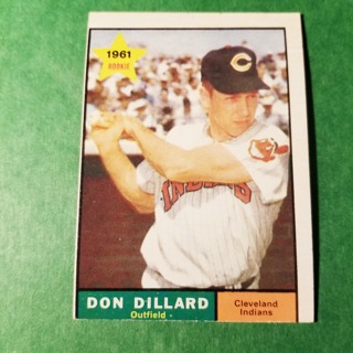 1961 - TOPPS BASEBALL CARD NO. 172 - DON DILLARD ROOKIE -  INDIANS