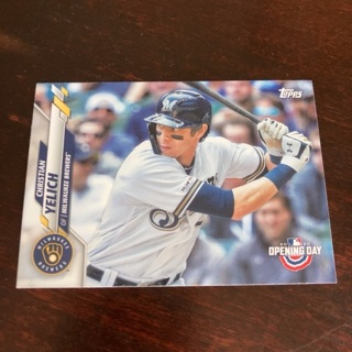 2020 Topps Opening Day - [Base] #163.1 Christian Yelich (White Jersey)