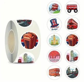 ↗️NEW⭕(10) 1" LONDON, ENGLAND STICKERS!!⭕ TRAVEL VACATION