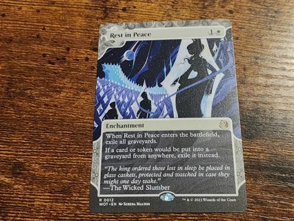 Magic the gathering mtg Rest in Peace Borderless rare Wilds of Eldraine