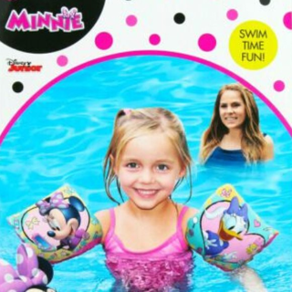 NEW Disney Junior Minnie Mouse Daisy Duck Water Arm Floats INCLUDES Patch Repair Kit FREE SHIPPING