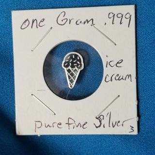 ☆NEW☆ .999 pure fine Silver~ one gram collectable~ Ice Cream Cone