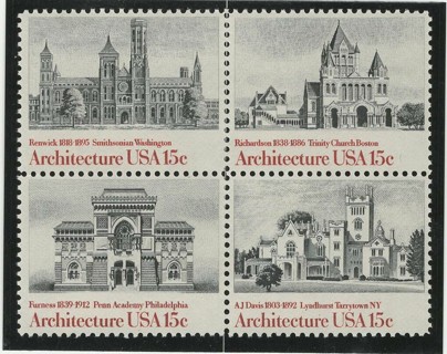 1980, #1838-1841, American Architecture. 