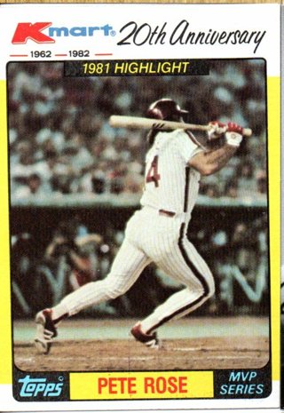 1982 Topps Kmart Pete Rose #44