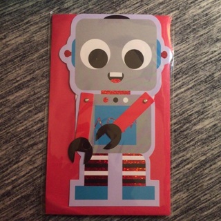 Robot Valentine's Day Card | Size: 4 1/2" x 8"