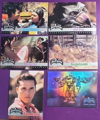 6 Power Rangers 1995 Cards! One is a Limited edition