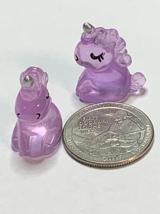 UNICORNS~#4~PURPLE~SET OF 2 UNICORNS~GLOW IN THE DARK~FREE SHIPPING!