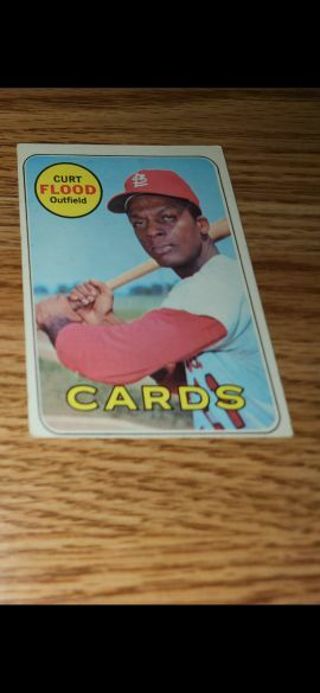 1969 Topps Baseball Curt Flood #540 St Louis Cardinals, VGEX condition, Free Shipping!