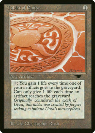 1994 MTG Tablet of Epityr Antiquities MP Artifact 