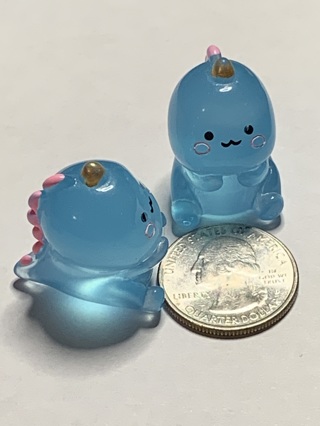 MILK DRAGONS~#2~BLUE~SET OF 2~GLOW IN THE DARK~FREE SHIPPING!