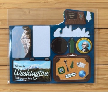 7 Washington 3D Stickers