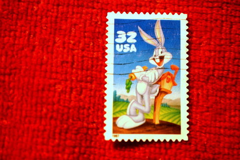  Scotts #3137a 1997  32c "Bugs Bunny" U.S. Postage Stamp.