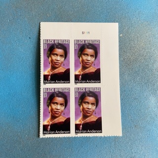 2005 Marian Anderson USPS 37 cent Plate Block of 4 MNH