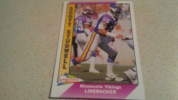 1991 PACIFIC SCOTT STUDWELL MINNESOTA VIKINGS FOOTBALL CARD# 297