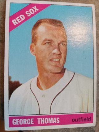 1966 T.C.G. GEORGE THOMAS BOSTON RED SOX BASEBALL CARD# 277