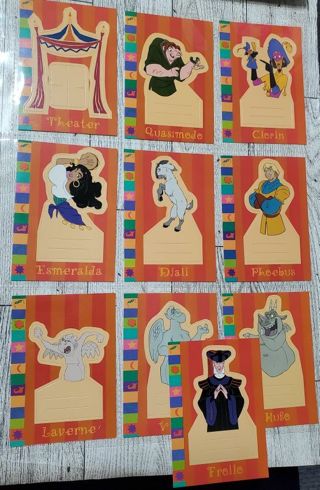 All 10 Hunchback of Notre Dame Puppet Pop Out Cards!