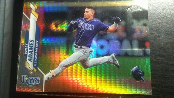 2020 TOPPS CHROME WILLY ADAMES TAMPA BAY DEVIL RAYS BASEBALL CARD# 179