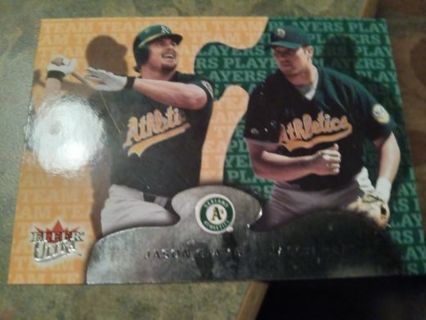 2001 FLEER ULTRA JASON GIAMBI/ JASON HART OAKLAND ATHLETICS BASEBALL CARD# 234