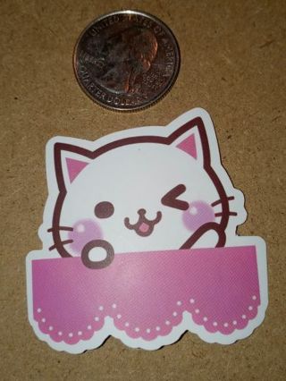 Cat Cute nice vinyl sticker no refunds regular mail only Very nice quality!