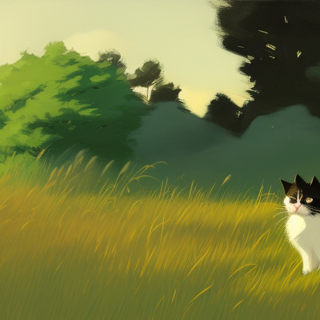 Listia Digital Collectible: CAT IN THE GRASS