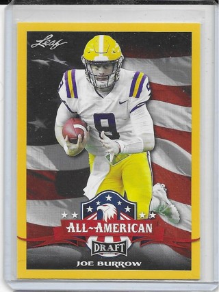 Joe Burrow 2020 Leaf Draft All American Gold #61