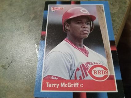 1988 DONRUSS TERRY McGRIFF CINCINNATI REDS BASEBALL CARD# 556