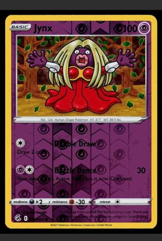 NM Rev Holo Jynx SWSH Pokemon card TCG