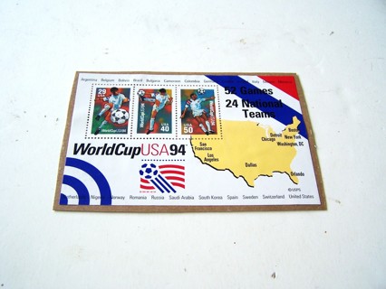 WorldCup USA 94 Postage Stamps Used but not Cancelled