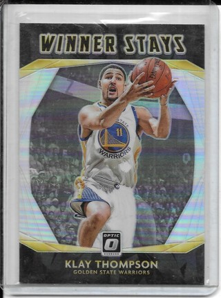 Klay Thompson 2020-21 Optic Winner Stays Holo #7