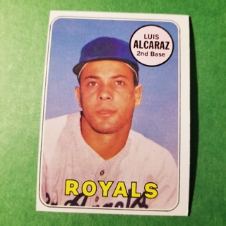 1969 - TOPPS EXMT - NRMT BASEBALL - CARD NO. 437 - LUIS ALCARAZ - ROYALS