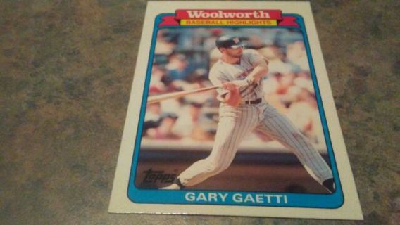 1988 TOPPS WOOLWORTH BASEBALL HIGHLIGHTS GARY GAETTI MINNESOTA TWINS BASEBALL CARD# 18 OF 33