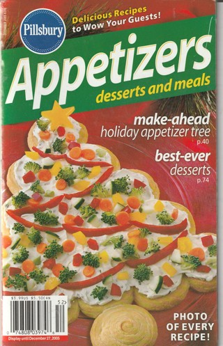 Soft Covered Recipe Book: Pillsbury: Appetizers, desserts & meals