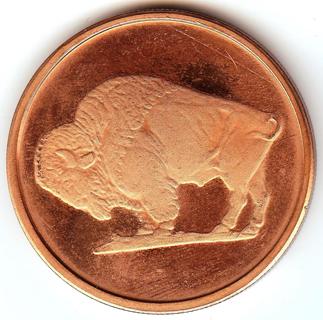 American Bison Copper Bullion 1 oz .999 Fine Coin