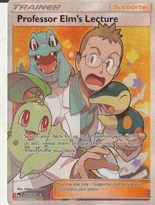 Pokemon Card: Professor Elm's Lecture, Trainer