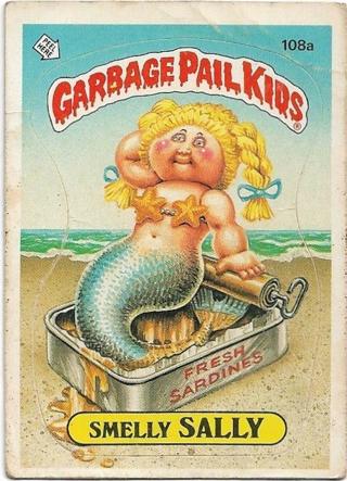 1986 TOPPS GARBAGE PAIL KIDS SMELLY SALLY CARD