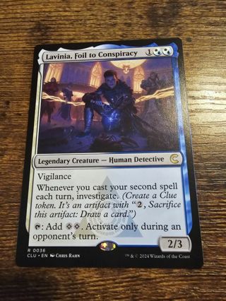 Magic the gathering mtg Lavinia Foil to Conspiracy rare card Ravnica Clue Edition