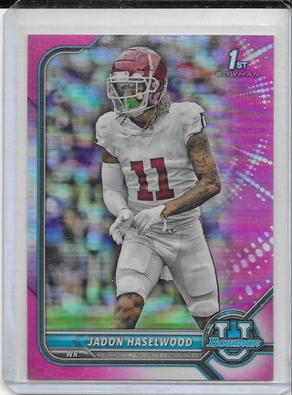 Jadon Haselwood 2022 Bowman Chrome University Pink Refractor #23