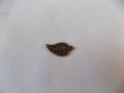 Bronze filigree leaf charm # 7