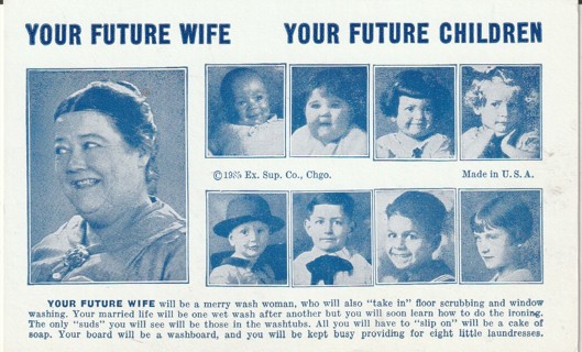 Vintage Unused Postcard: 1936: Your Future Wife, Future Children